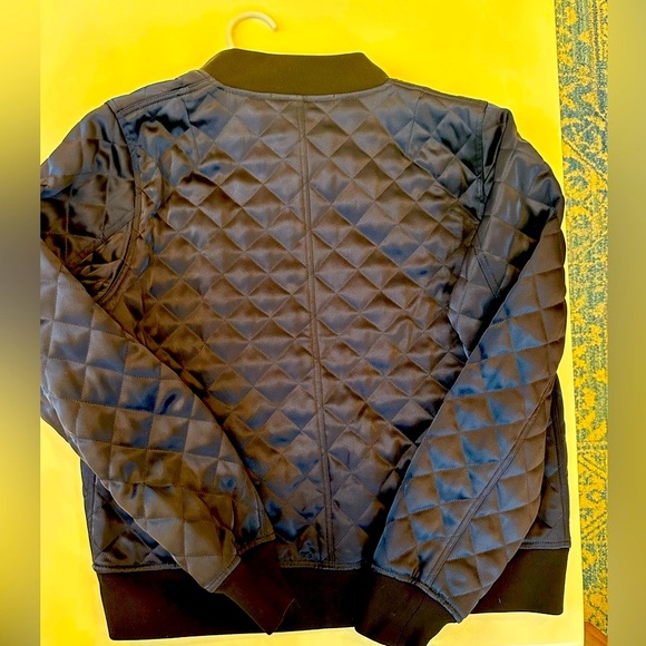 NWOT Tory Burch Sport Satin Quilted Bomber Jacket size Small - Picture 4 of 4